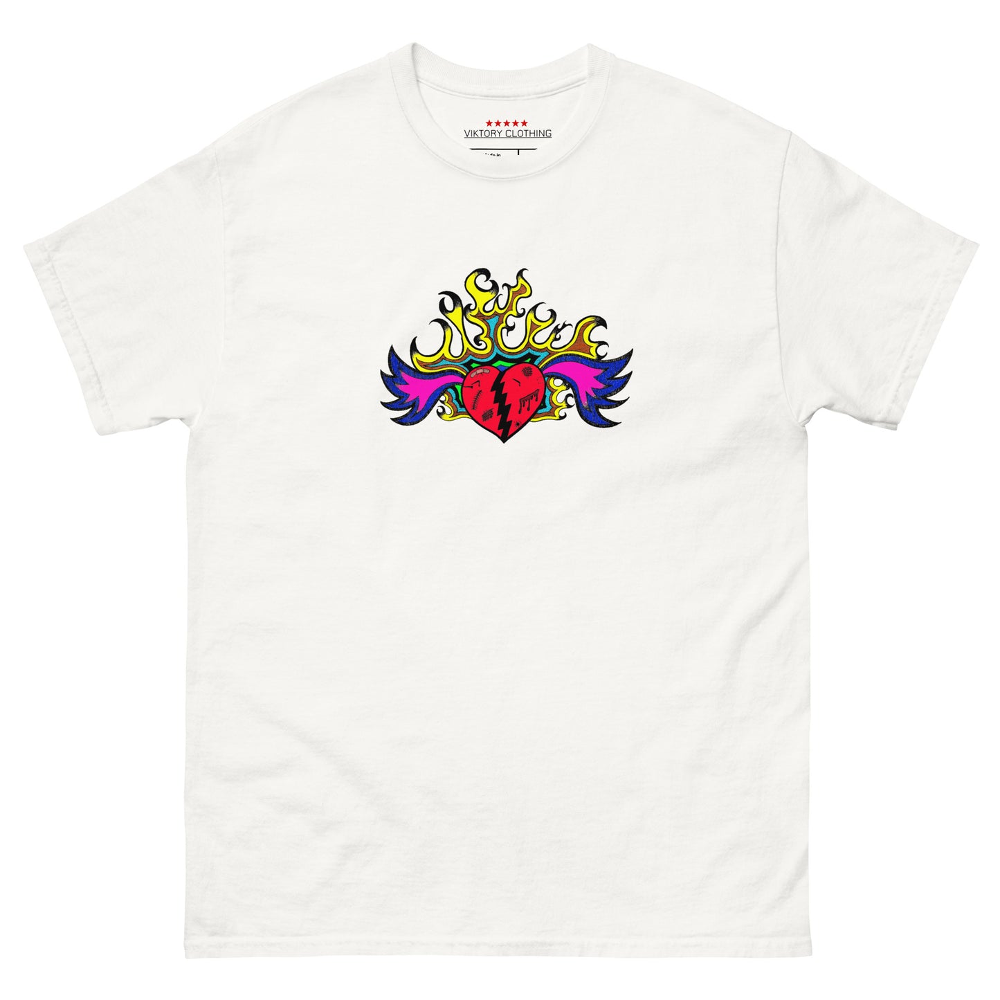 FLAMING HEART COLOR Unisex classic tee